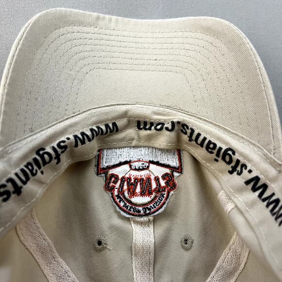 Vintage San Francisco Giants Hat Cap Strapback Cream MLB Baseball NL West 2000 - Picture 6 of 8